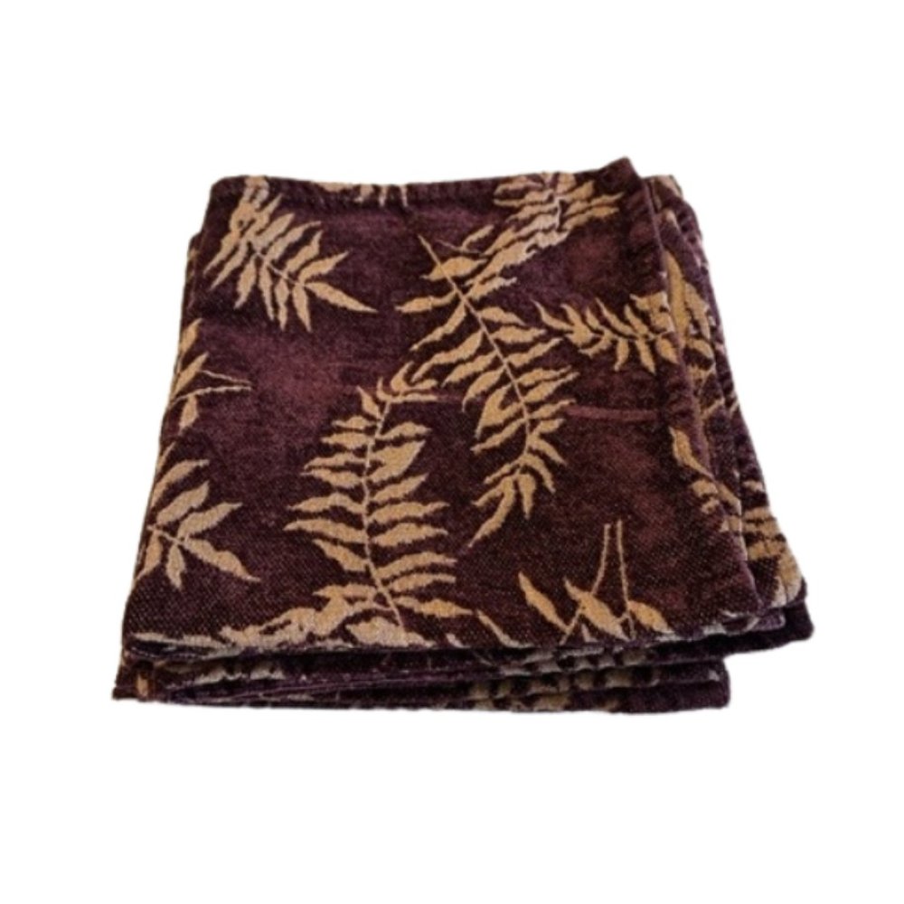 Dinner Napkins in Textured Foliage Print, Set of 8 Napkins
